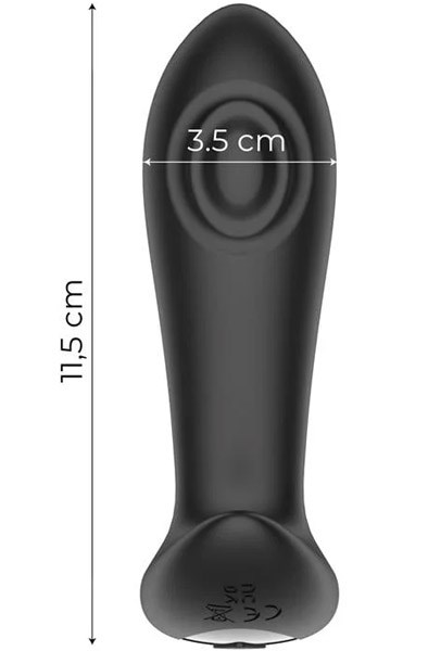 Milton Dual Tapping Anal Plug With Remote
