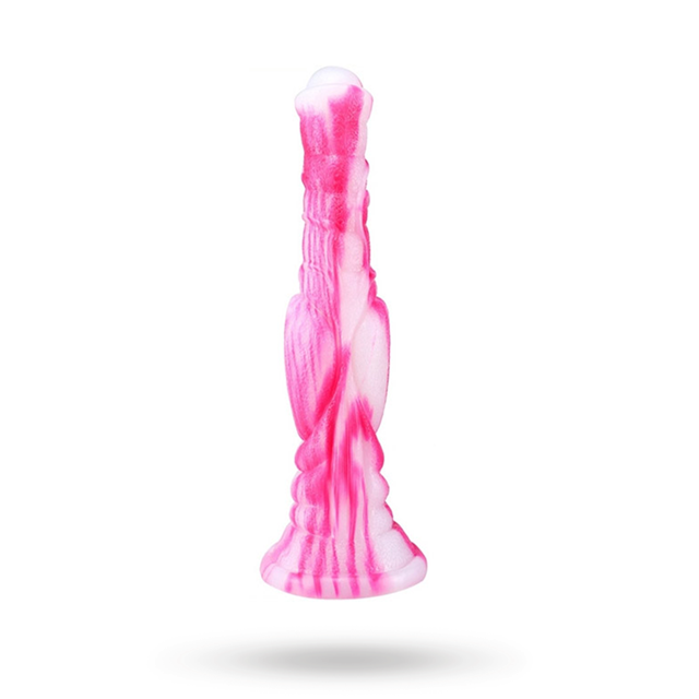 Monster Dildo Long White-Pink 30cm