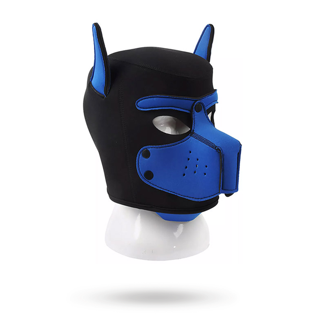 Neoprene Dog On Mask Black-Blue