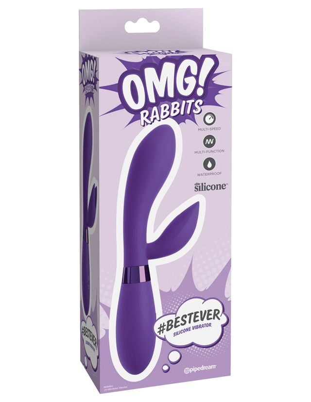 OMG! Rabbits #Bestever Silicone Vibrator Purple