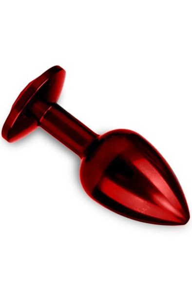 TOYZ4LOVERS Deep Red Buttplug Small - Metal