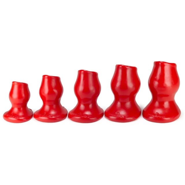 Pighole Hollow Butt Plug Large - Red