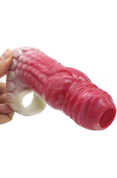 Pink Alien Monster Penis Sleeve 13,8 cm