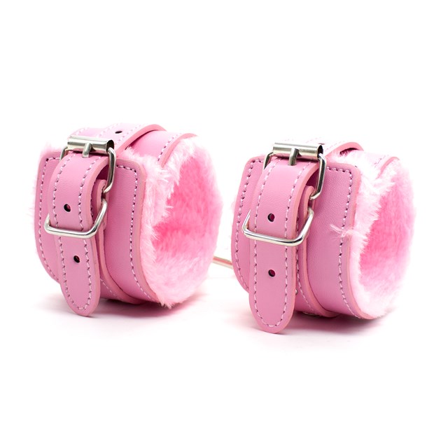 Premium Fur Lined Wrist Restraints Pink