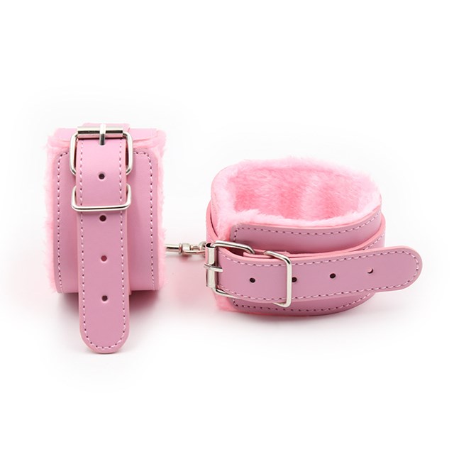 Premium Fur Lined Wrist Restraints Pink