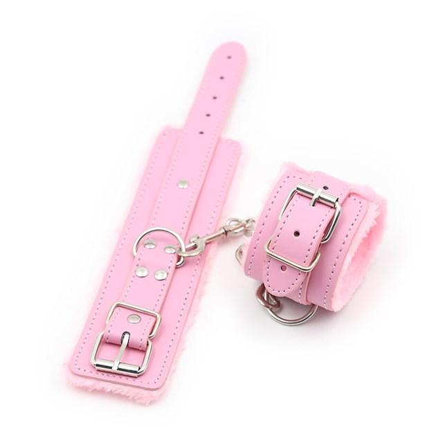 Premium Fur Lined Wrist Restraints Pink