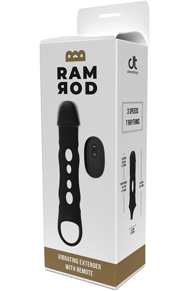 Ramrod Vibrating Extender With Remote 26 cm
