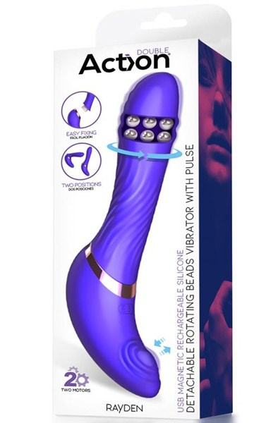 Rayden Detachable Rotating Beads Vibrator With Pulsation