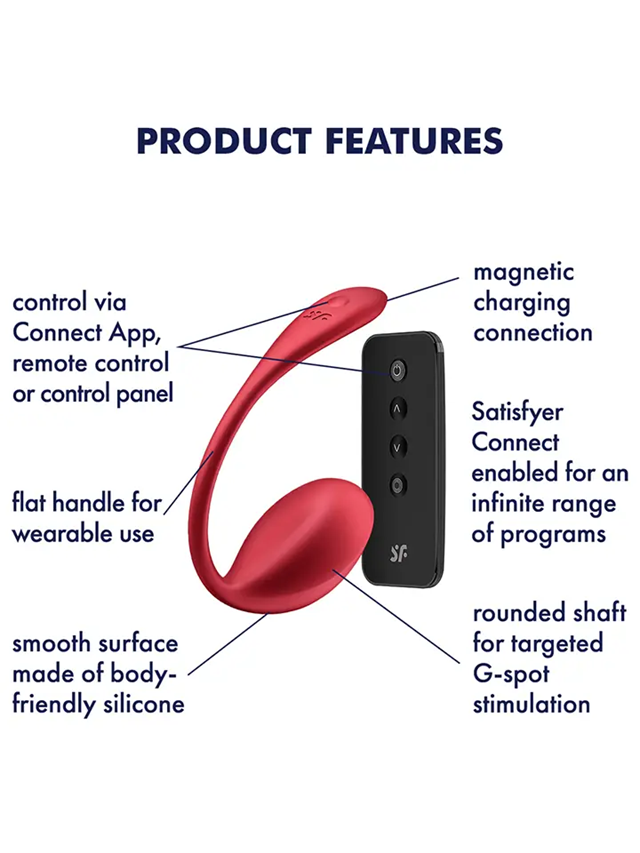 Satisfyer Shiny Petal Connect App Red