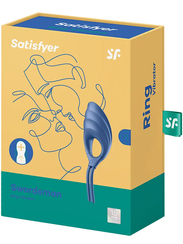 Satisfyer Swordsman Vibrating Cock Ring Blue