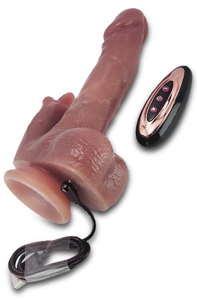 Soft Realistic Dildo Thrusting/Warming Function 22 cm