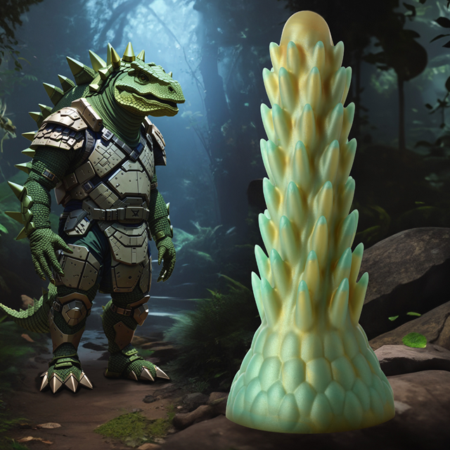 Stegosaurus Spiky Reptile Silicone Dildo 19 cm