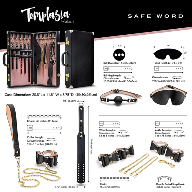 Temptasia Safe Word Bondage Kit With Suitcase