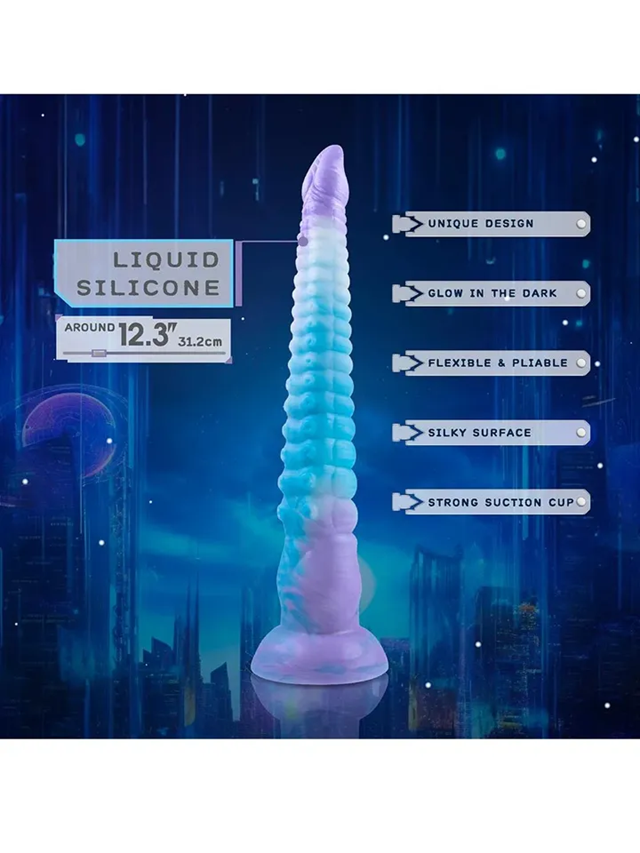 Tentaeel Glow In The Dark Dildo 31,2 cm