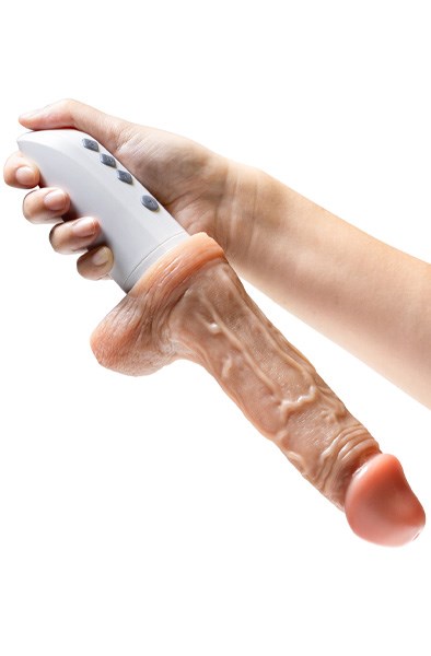 Thrusting, Vibrating & Warming Dildo 17,5 cm