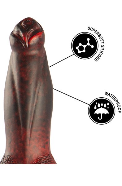 Titan In Flames Dildo With Remote 22,5 cm