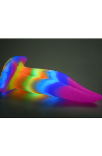 Tongue Glow-in-the-Dark Dildo 21,5 cm