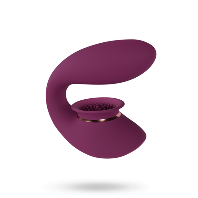 Twitch 3 - Rechargeable Vibrator and Suction - Burgundy