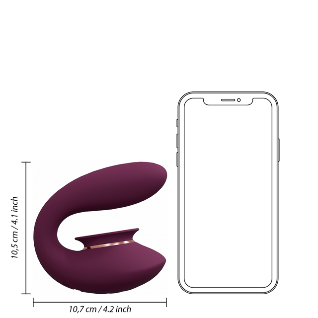 Twitch 3 - Rechargeable Vibrator and Suction - Burgundy