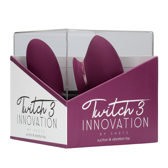 Twitch 3 - Rechargeable Vibrator and Suction - Burgundy