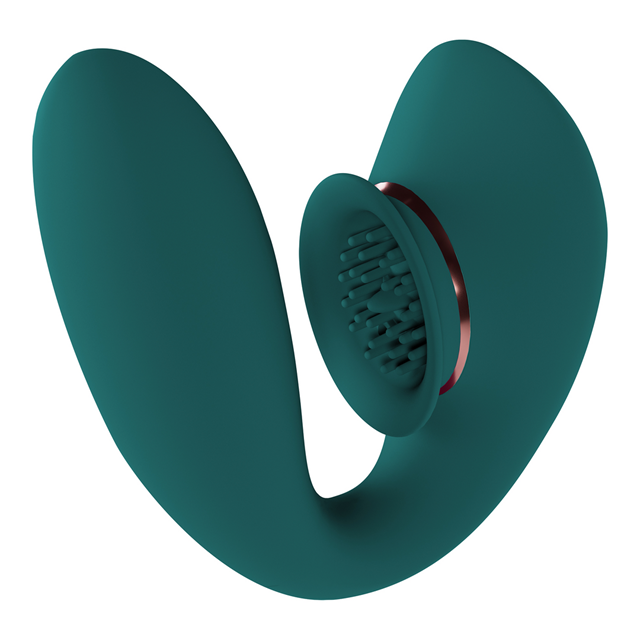 Twitch 3 - Rechargeable Vibrator and Suction - Forest Green