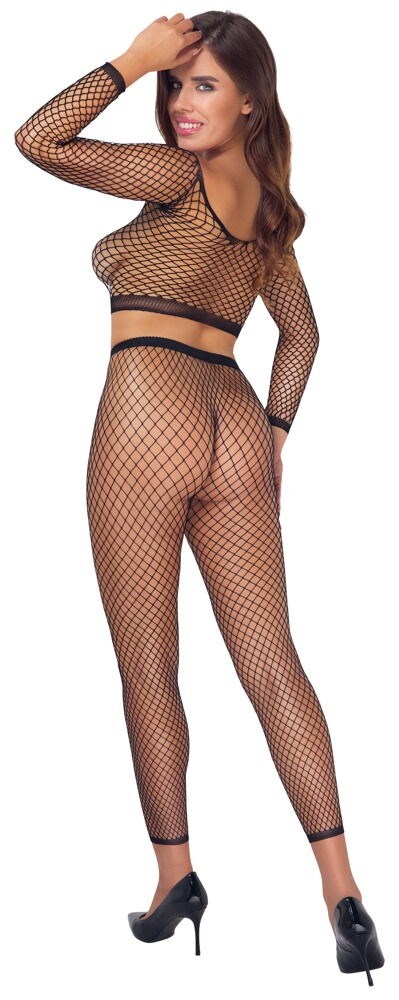 Two-piece Net Set With Top & Leggings