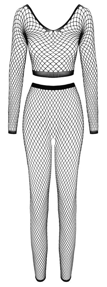 Two-piece Net Set With Top & Leggings