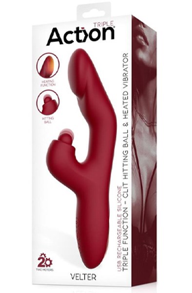 Velter Soft Clit Hitting Ball With Vibration & Heat