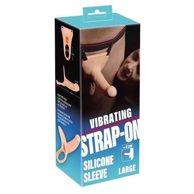 Vibrating Hollow Strap On - Large