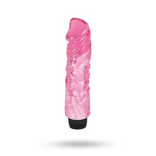 22cm Thick Realistic Vibrating Dong - Pink