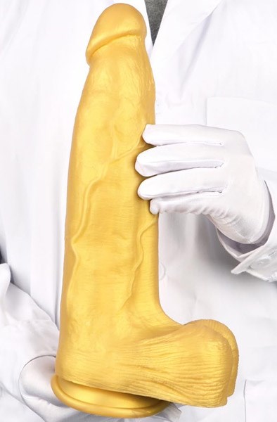 XXL Silicone Dildo Gold 33 cm