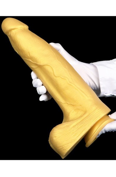 XXL Silicone Dildo Gold 33 cm